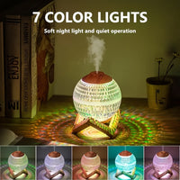 Luxury Crystal Colorful USB Humidifier with 350ml Capacity - Quiet, High-Capacity Nano Mist Air Purifier for Romantic Ambiance & Hydration, Battery Not Included, Air Humidifier