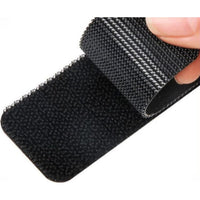 Heavy Duty Self-Adhesive Hook and Loop Strips, Black Carbon Fiber Texture - 20pcs