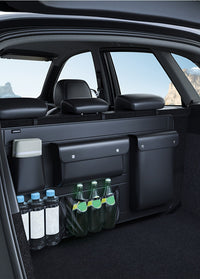 Large Capacity Car Trunk Organizer With Partition Design, Multifunctional PU Leather Storage Box