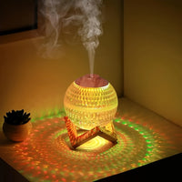 Luxury Crystal Colorful USB Humidifier with 350ml Capacity - Quiet, High-Capacity Nano Mist Air Purifier for Romantic Ambiance & Hydration, Battery Not Included, Air Humidifier