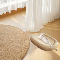 1/2pcs Solid Oval Scratching Pole-Durable Sisal Hemp Rope Structure, Warm and Interesting Cat Toy, Perfect Healthy Scratching Experience/Christmas/Autumn and Winter Season/Gift