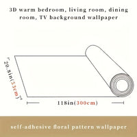 Elegant Floral Self-Adhesive Wallpaper