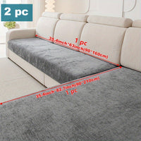Modern Chenille Sofa Protection Pad 2pc Set – Pet Friendly, Non-Slip, Scratch Resistant – Machine Washable Polyester Sofa Covers for Armchair, Loveseat, 3-Seater, 4-Seater and Sectional Sofas