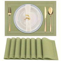 Double Frame Anti-scald Decorative Western Restaurant Hotel Anti-slip Washable Table Mats Restaurant Tablecloth 4pcs/6pcs/8pcs