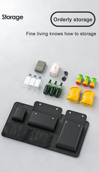 Large Capacity Car Trunk Organizer With Partition Design, Multifunctional PU Leather Storage Box