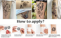 Temporary Tattoos - Waterproof - Semi Permanent Half Arm Tattoos - 8pcs