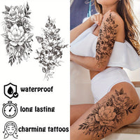 Temporary Tattoos - Waterproof - Semi Permanent Half Arm Tattoos - 8pcs