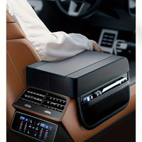 Car Armrest Cushion Pad With Storage Pockets, Universal Center