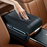 Car Armrest Cushion Pad With Storage Pockets, Universal Center