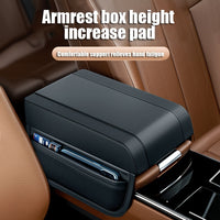 Car Armrest Cushion Pad With Storage Pockets, Universal Center