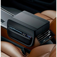 Car Armrest Cushion Pad With Storage Pockets, Universal Center