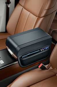 Car Armrest Cushion Pad With Storage Pockets, Universal Center