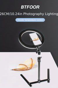 LED Ring Light with Tripod Stand - USB Powered - 26.01cm