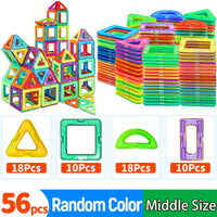 Magnetic Blocks Building Toys, Improve Creativity Hands-On Ability 3D Puzzle Design Toy, for 3 - 6 Years Old Best Birthday Halloween Gifts Random Color