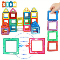 Magnetic Blocks Building Toys, Improve Creativity Hands-On Ability 3D Puzzle Design Toy, for 3 - 6 Years Old Best Birthday Halloween Gifts Random Color