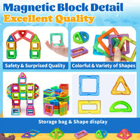 Magnetic Blocks Building Toys, Improve Creativity Hands-On Ability 3D Puzzle Design Toy, for 3 - 6 Years Old Best Birthday Halloween Gifts Random Color
