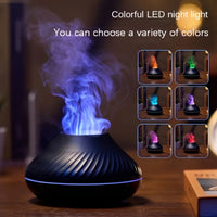 New Flame Light Aromatherapy Humidifier Ultrasonic Spray Fragrance Replenishment Expansion Fragrance Machine Essential Oil Humidifier Aromatherapy Machine Candle 7-Color Atmosphere Light Bathroom Lighting