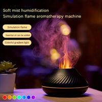 New Flame Light Aromatherapy Humidifier Ultrasonic Spray Fragrance Replenishment Expansion Fragrance Machine Essential Oil Humidifier Aromatherapy Machine Candle 7-Color Atmosphere Light Bathroom Lighting