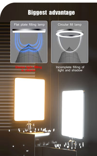 LED Video Light Kit - Dimmable with Tripod Stand & Phone Holder