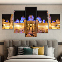 Wooden Framed Grand Mosque Canvas - 5pcs