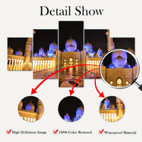 Wooden Framed Grand Mosque Canvas - 5pcs
