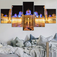 Wooden Framed Grand Mosque Canvas - 5pcs