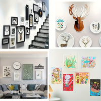 12 Pairs (24pcs) of No-Drill Picture Hanging Strips - Double-Sided Removable Wall Hooks, Suitable for Frames And Artwork, No Trace Adhesive, Water-Resistant Mounting Tape, Heavy-Duty Picture Hanging Set, No-Drill Picture Hang