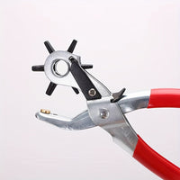 Precision Faux Leather Hole Puncher Tool - Multi-Size for Belts, Watch Bands & Handbag Straps