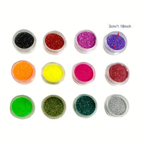 24 Colors Glitter Temporary Tattoo Kit