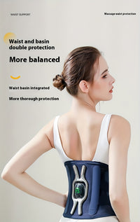 Portable Waist Massager with 3-Level Temperature Control & Intensity Adjustment, USB Fast Charging, Detachable Full Body Massage, Long Battery Life, LED Display – Ideal for Home and Office Use