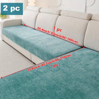 Modern Chenille Sofa Protection Pad 2pc Set – Pet Friendly, Non-Slip, Scratch Resistant – Machine Washable Polyester Sofa Covers for Armchair, Loveseat, 3-Seater, 4-Seater and Sectional Sofas