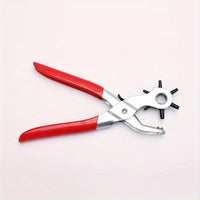 Precision Faux Leather Hole Puncher Tool - Multi-Size for Belts, Watch Bands & Handbag Straps