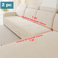 Modern Chenille Sofa Protection Pad 2pc Set – Pet Friendly, Non-Slip, Scratch Resistant – Machine Washable Polyester Sofa Covers for Armchair, Loveseat, 3-Seater, 4-Seater and Sectional Sofas