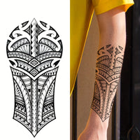 Waterproof Black Totem Temporary Tattoo Stickers - 7 Sheets