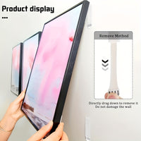 12 Pairs (24pcs) of No-Drill Picture Hanging Strips - Double-Sided Removable Wall Hooks, Suitable for Frames And Artwork, No Trace Adhesive, Water-Resistant Mounting Tape, Heavy-Duty Picture Hanging Set, No-Drill Picture Hang