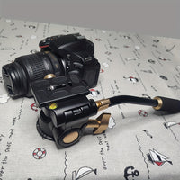Pan-Tilt Head with Long Handle for Photography & Video, Smooth Damping Control