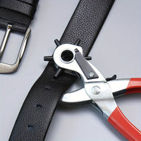 Precision Faux Leather Hole Puncher Tool - Multi-Size for Belts, Watch Bands & Handbag Straps