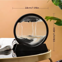 Stress-Relief 3D Deep Sea Sand Art - Easy Setup, Perfect for Office & Bedroom Decor, Glass Craft Gift Idea