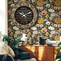 Muslim Element Wall Clock, Round Silent Clock