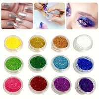 24 Colors Glitter Temporary Tattoo Kit