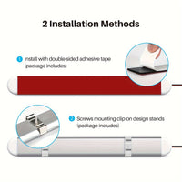 MERTTURM 12V LED Interior Light Bar with On/Off Switch, 120 LEDs 1500LM, White Housing, Mounting Brackets Included - Perfect for Enclosed Trailers, Cars, RVs, Vans, Trucks, Campers, Boats, Caravans - 4pcs