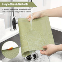 Double Frame Anti-scald Decorative Western Restaurant Hotel Anti-slip Washable Table Mats Restaurant Tablecloth 4pcs/6pcs/8pcs
