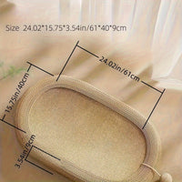 1/2pcs Solid Oval Scratching Pole-Durable Sisal Hemp Rope Structure, Warm and Interesting Cat Toy, Perfect Healthy Scratching Experience/Christmas/Autumn and Winter Season/Gift