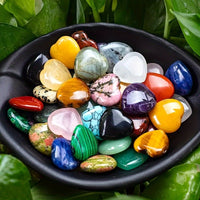 10pcs Hand-Carved Heart-Shaped Quartz Crystal