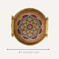 Ytnjzl Handwoven Rattan Wicker Basket - Perfect for Holiday Gatherings & Party Supplies, Perfect for Winter, New Year