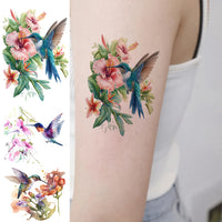 Watercolor Hummingbird Temporary Tattoos - 21-Pack