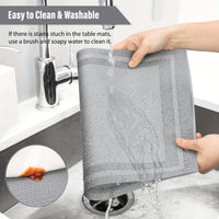 Double Frame Anti-scald Decorative Western Restaurant Hotel Anti-slip Washable Table Mats Restaurant Tablecloth 4pcs/6pcs/8pcs
