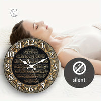 Muslim Element Wall Clock, Round Silent Clock