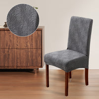 6pcs Leopard Print Mid-Back Chair Covers - Stretchy, All-Season Dust & Stain Resistant Slipcovers for Home Dining Chairs