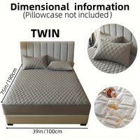 1pc Layered Solid Color Waterproof Mattress Protector (Without Pillowcase And Pillow Insert) Soft And Comfortable Mattress Cover Bedroom Guest Room Bedding Waterproof Mattress Protector Room Bedspread Non-slip All-inclusive P